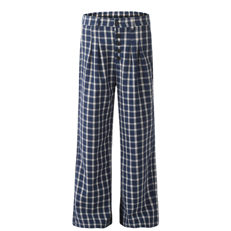Women's Plaid Fashion Straight Loose Pants