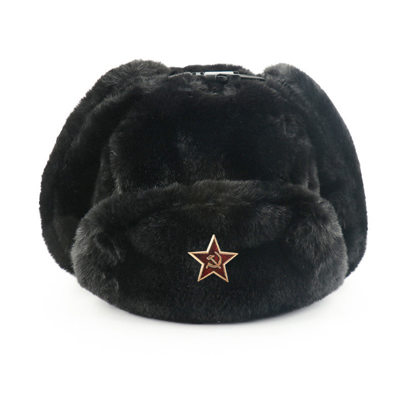 Men's And Women's Rabbit Fur Outdoor Hat Ear Protection