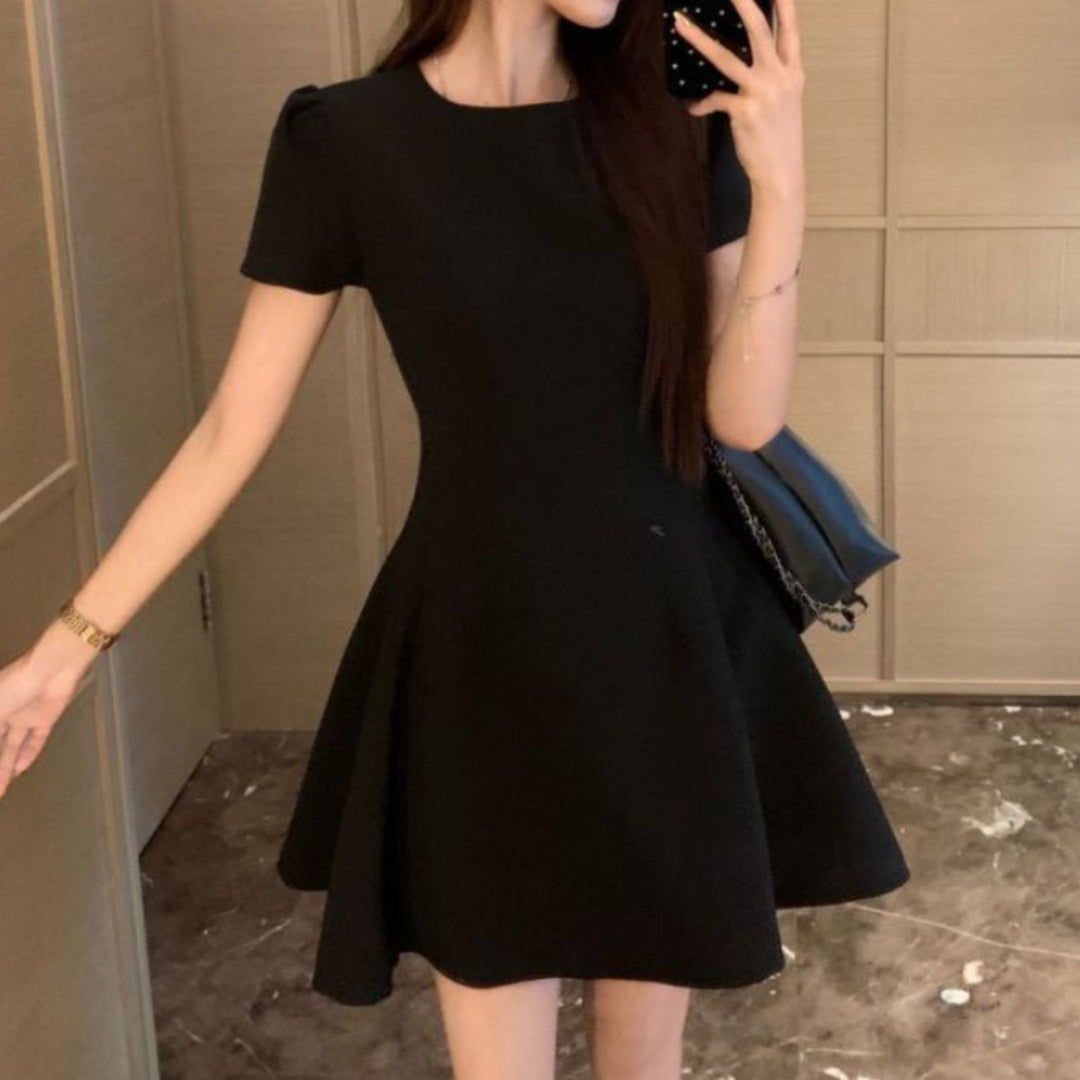 Women's Solid-Colored Casual All-Match Short-Sleeve Dress