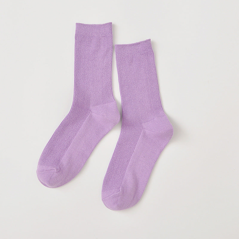Medium Tube Long Tube Fluorescent Candy Color Socks