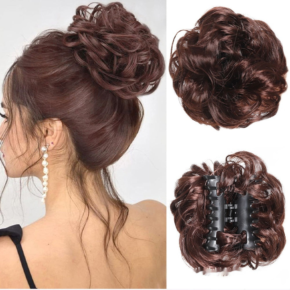 Messy Bun Hårsløjfe Fluffy Hårelastik