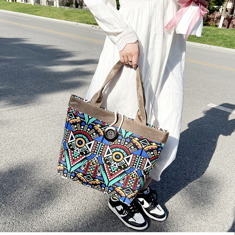 Ethnic Style Large Bag Fashion Simple Large Capacity Tote