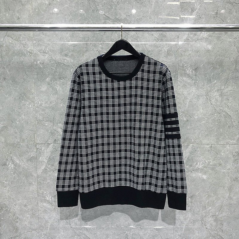 Striped Men's And Women's Capless Long-sleeve Sports Top