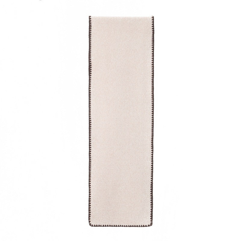Double-sided Men's Lady Couple Casual High-grade Solid Color Scarf