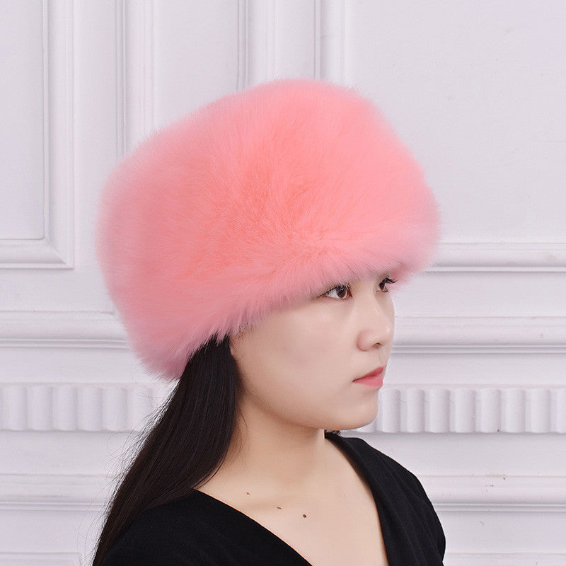Women's Fashionable All-Match Hat, Northeast Ethnic Style Artificial Wool Hat, Winter