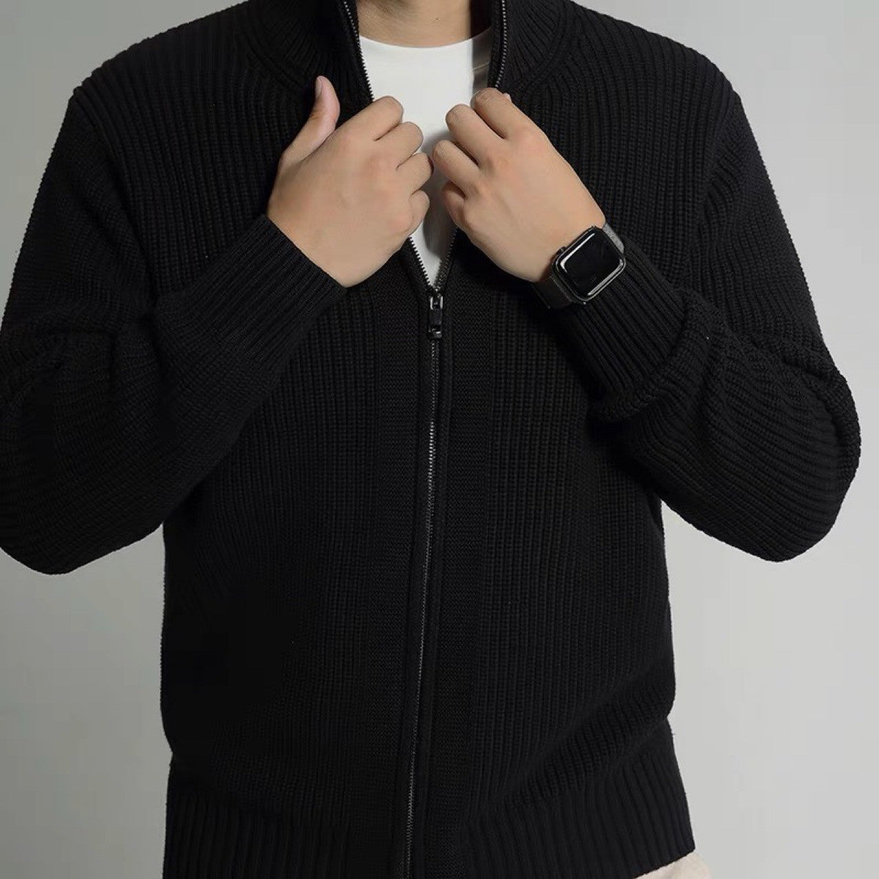 Moderigtig cardigan der passer til alt, alsidig afslappet sweater