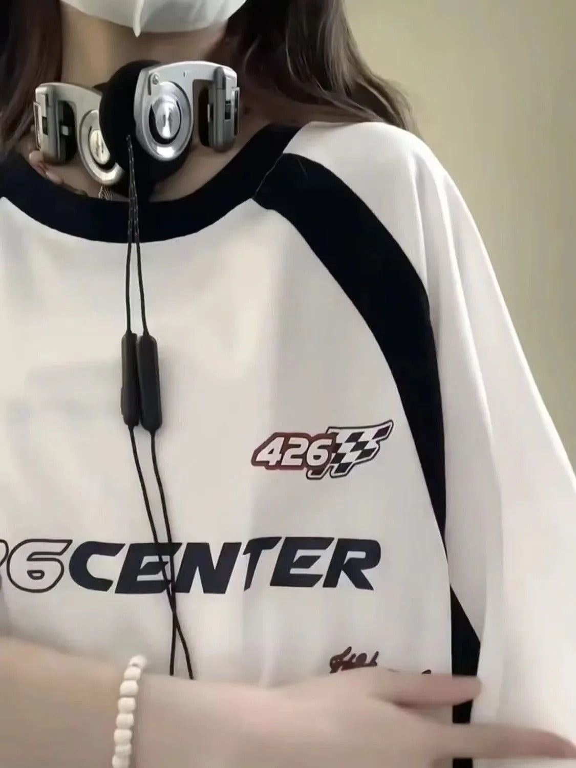 Retro High Street Short-sleeved T-shirt Loose Half-sleeve Top