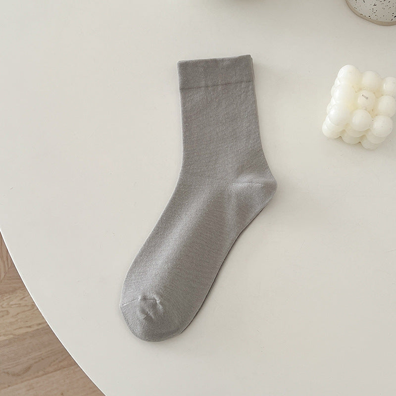 White Stacked Loose Mouth Socks