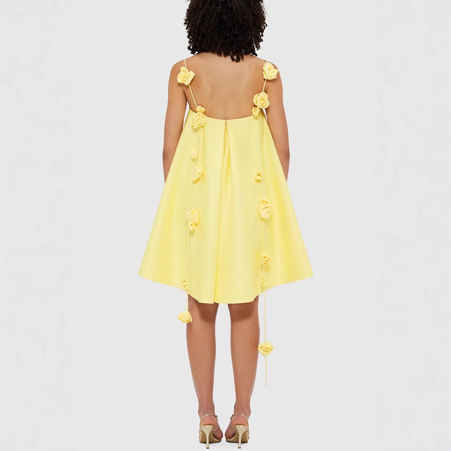 New Spring Summer Camisole Satin Dress From Europe And The US