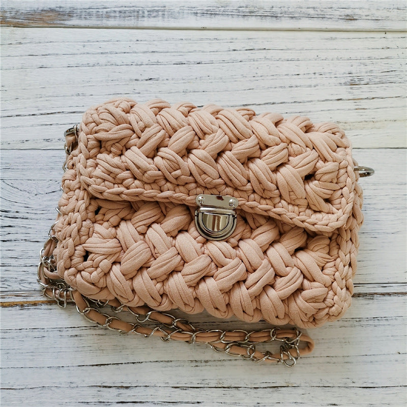 Håndlavet Crossbody Hæklet Taske Lille Parfume Strikketaske