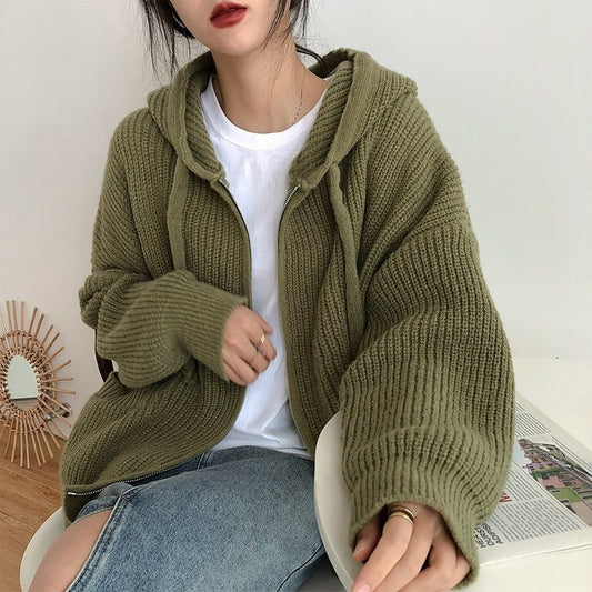 Sweater Coat Comfortable Retro Double Pockets