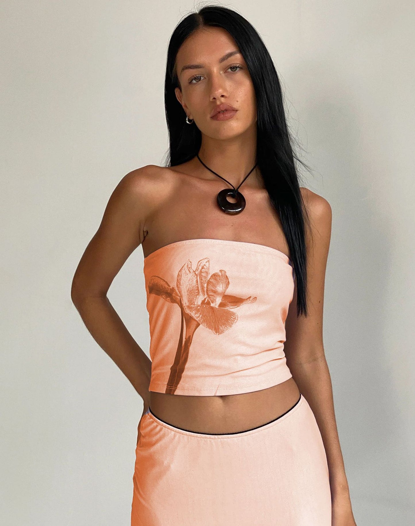 Y2k Print Tube Top Kort Vest Europæisk Og Amerikansk Sød Og Krydret