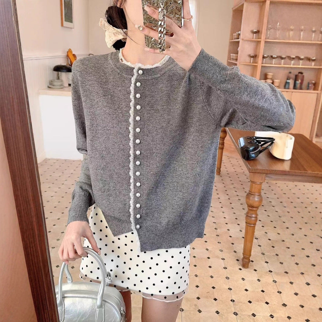 Women's Western Style Youthful-looking Chic Round Neck Long Sleeve Top