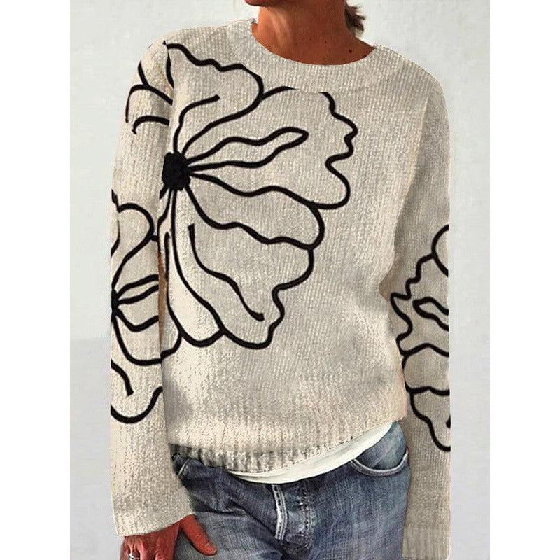 Round Neck Soft Sweater Casual Coat Sweater