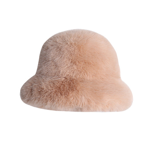 Plush Cold-proof Mink Fur Bucket Hat Warm