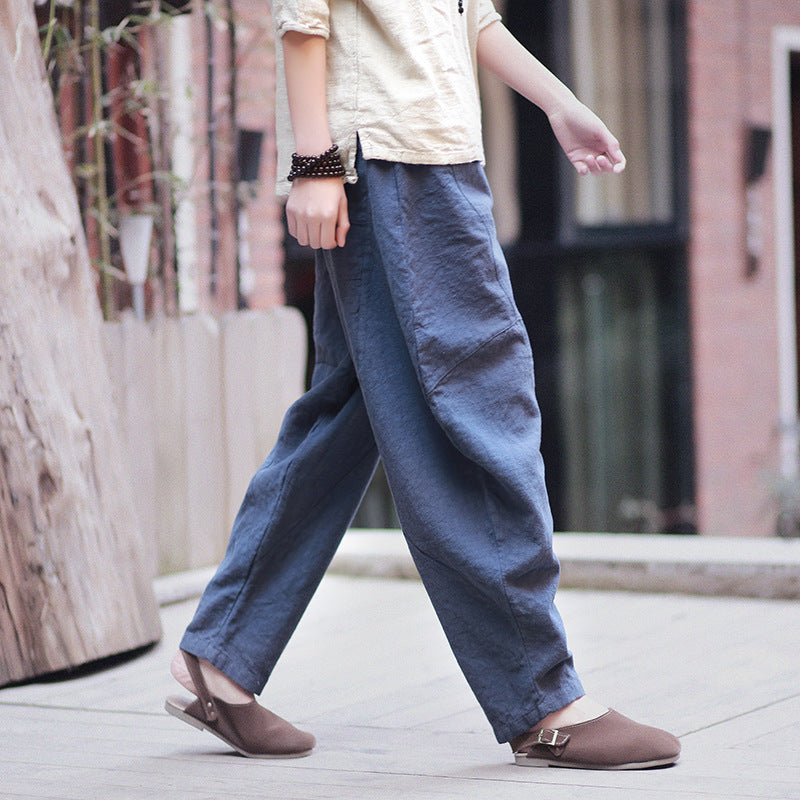Retro Loose Plus Size Linen Bloomers