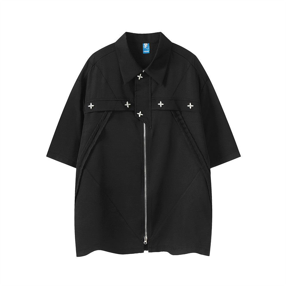Men's Half Sleeve Zipper Cardigan Coat