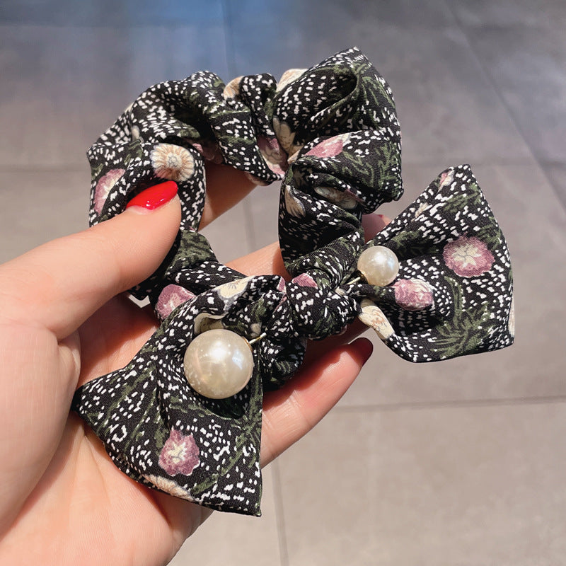 French Retro Style Letters Female Tie Hair Fashion Floating Headband Rope