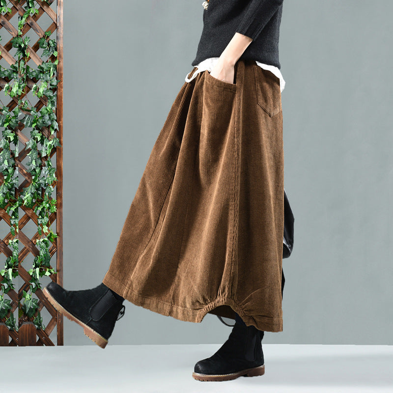 Retro Artistic Mid-length Autumn Women's Skirt