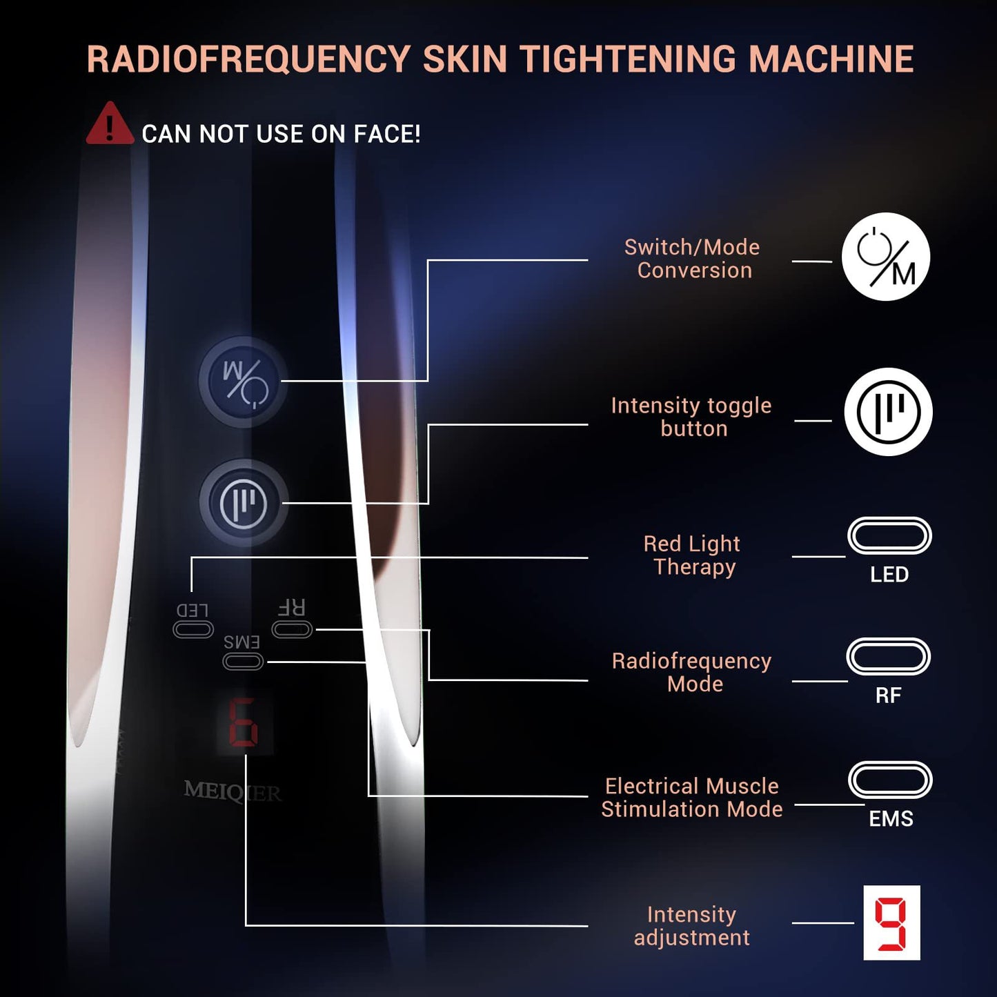 Facial Inductive Therapeutical Instrument Body Massager