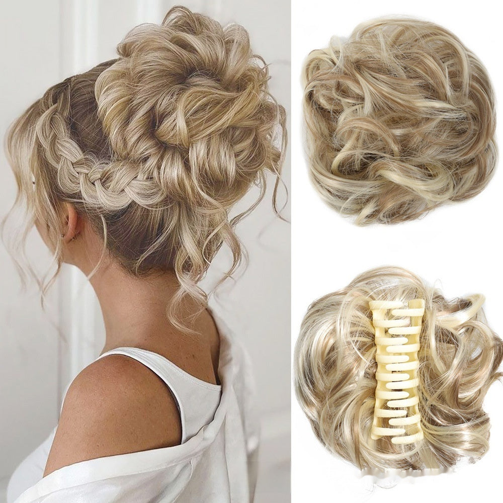 Messy Bun Hårsløjfe Fluffy Hårelastik