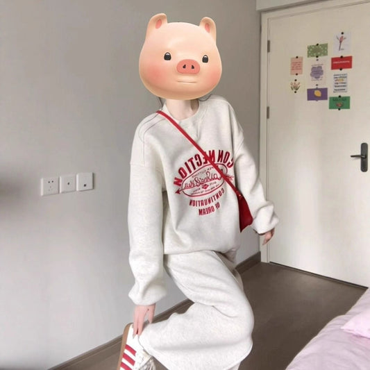 Lazy Style Casual Sportswear Set For Women