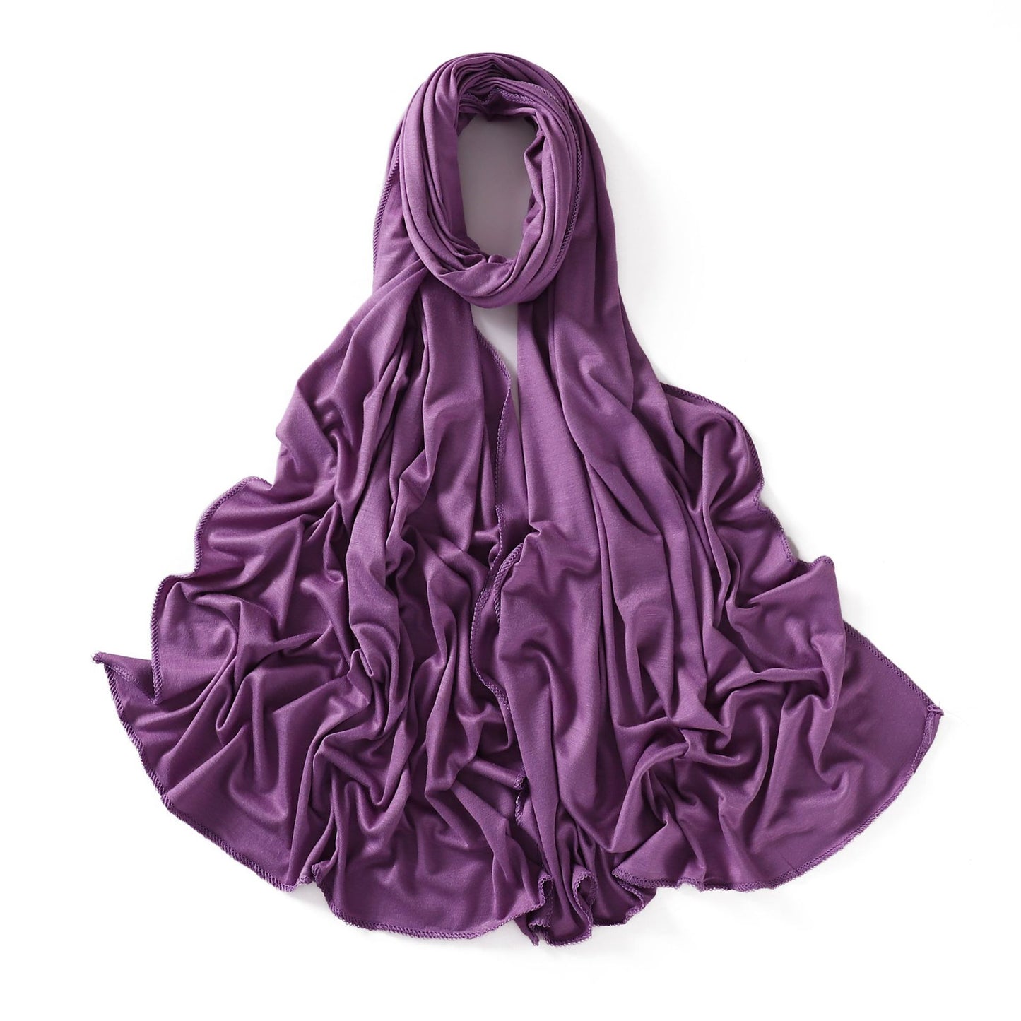 Colors Solid Color Modal Scarf Small Size Monochrome Jersey Veil Mercerized Cotton Scarf