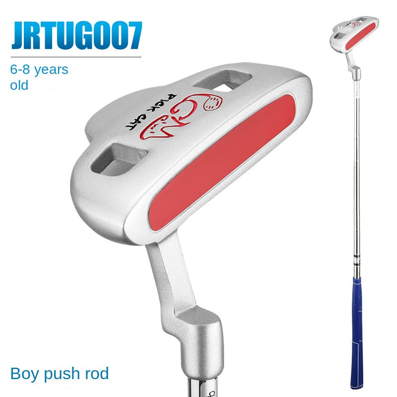 Golf Children Start To Learn The Cue Club