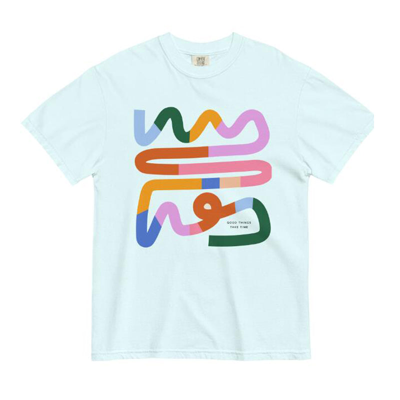 European And American Good Things Need Time T-shirt Digital Printing