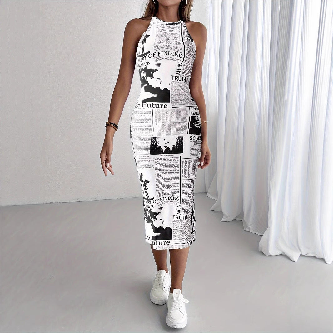 High-waisted Draping Fashionable And Trendy Womens Dress