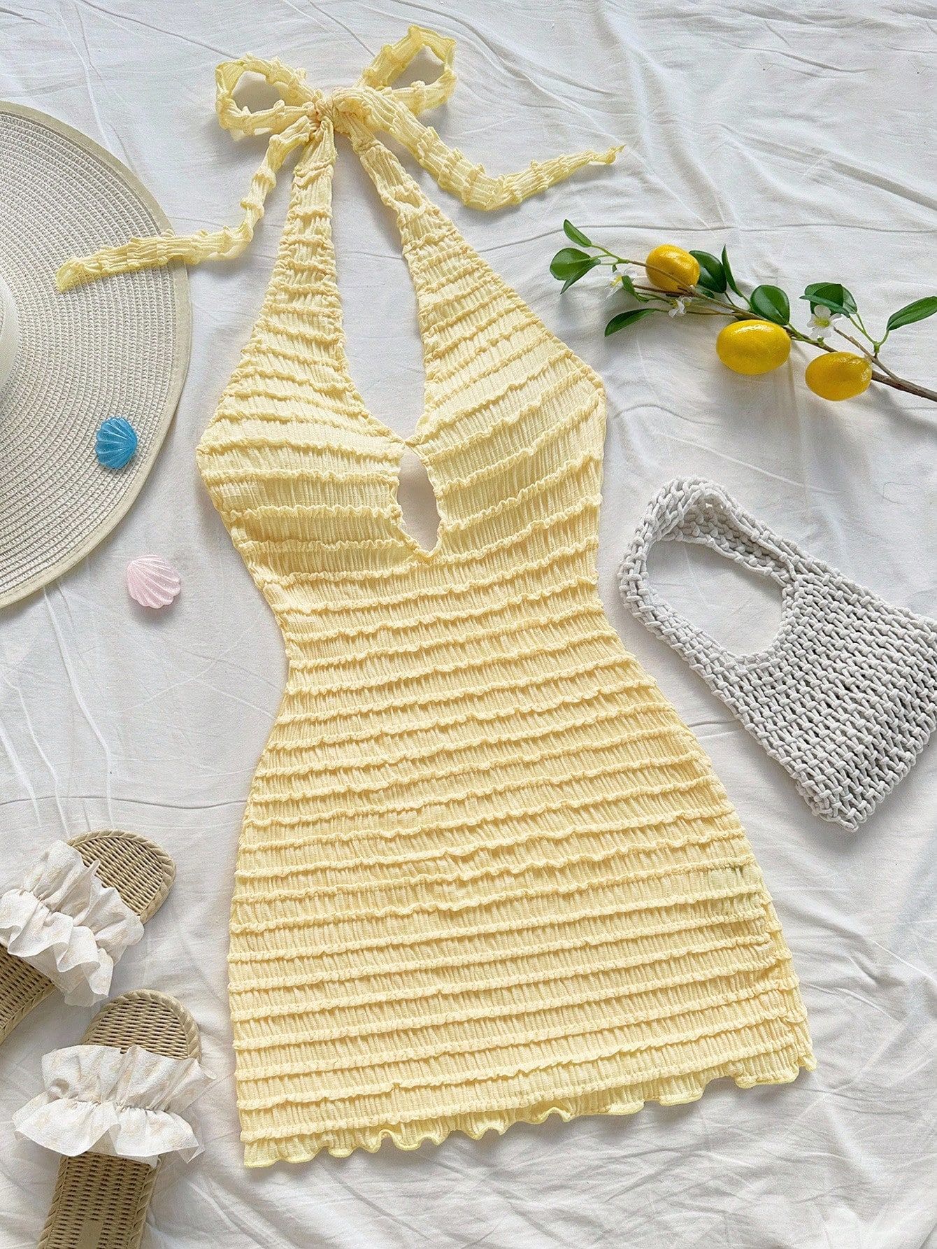 French-style Layered Ruffle Mini Dress For Women