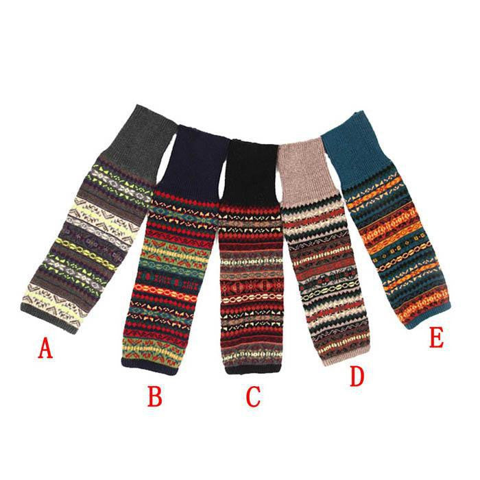 Camouflage Bohemian Thick Wool Pile Socks