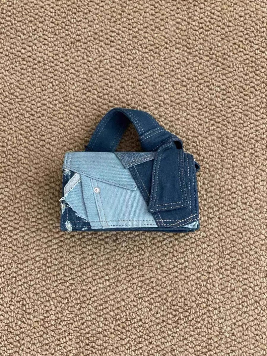 All-matching jeans-syet crossbodytaske til kvinder