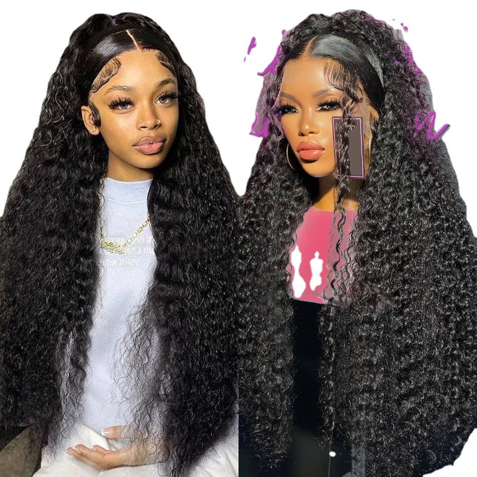 Front Lace Long Curly Wig Head Cover 13x 4
