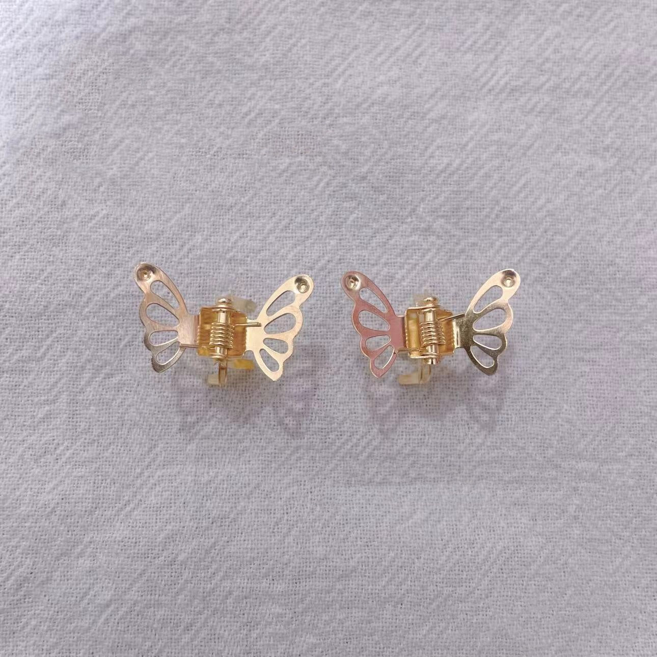 Metal Butterfly Small Jaw Clip Side Bangs Hair Clip For Broken Hair