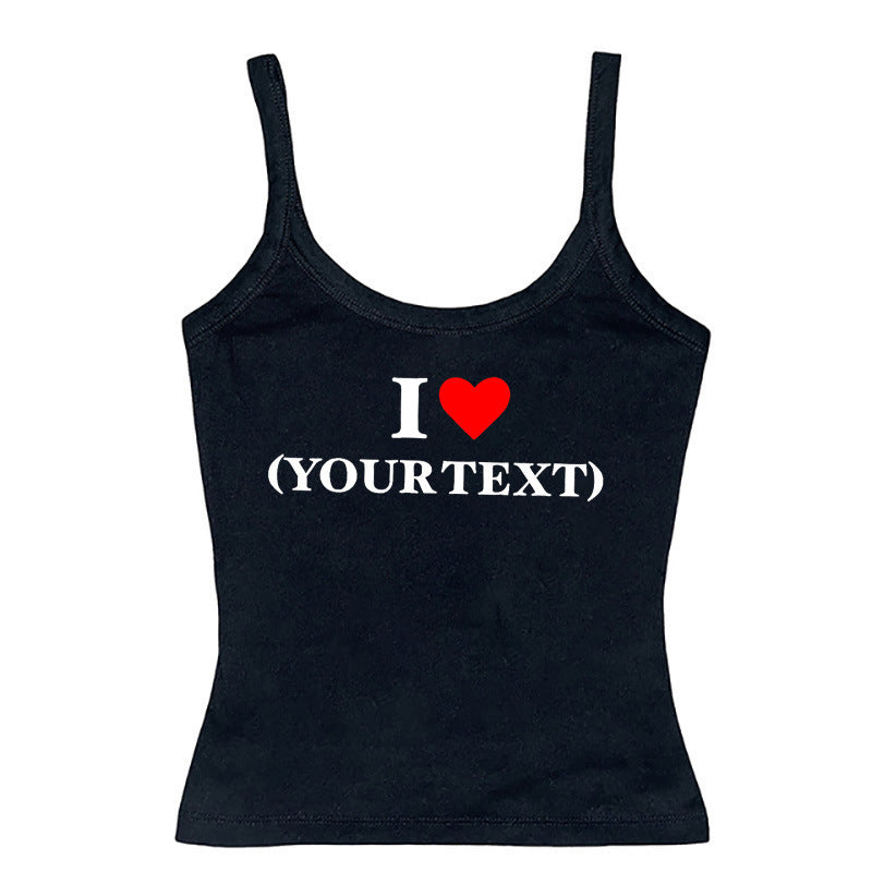 Letter Street Trendy Short Slim-fit Short Sleeve