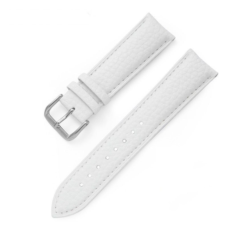 Lychee Pattern Drop Pattern Needle Buckle Leather Strap Soft Waterproof