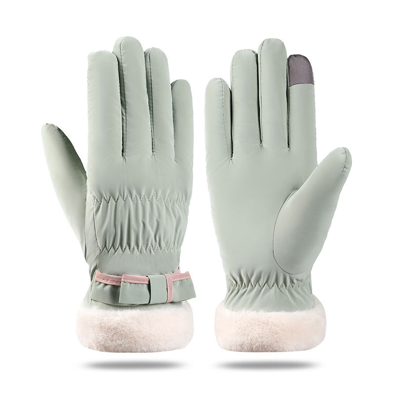 Winter Fleece-lined Thickened Touch Screen Gloves