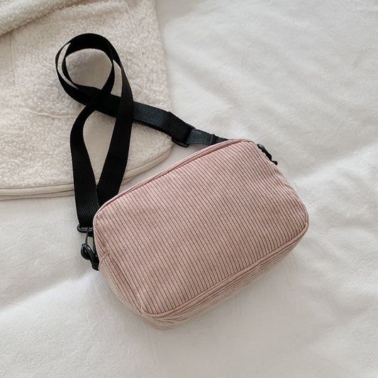 Broadband Messenger Retro Fleece Women's Canvas Small Bag