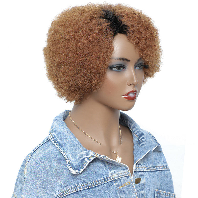 Short Mechanism OT Color Small Volume Gradient Explosion Headgear