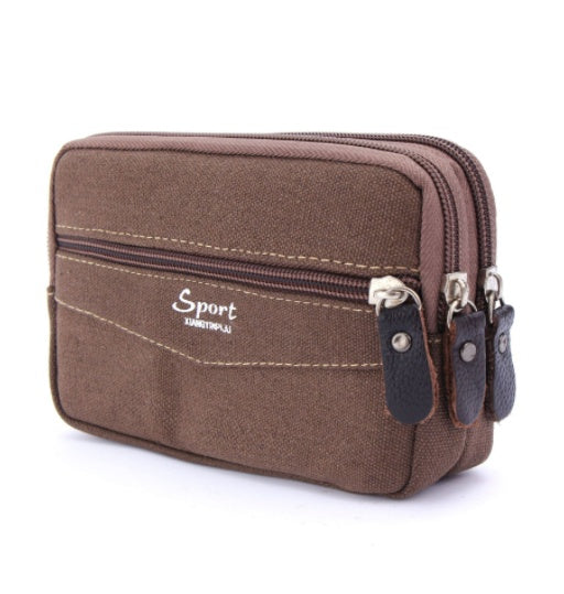 Ground Spread Belt Bag Men's Multifunctional Large Capacity  6.5 Inch