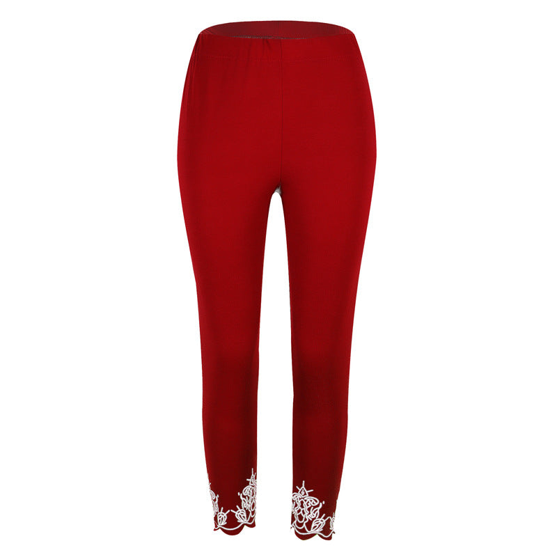 Slim Slimming Printed Cropped Trousers