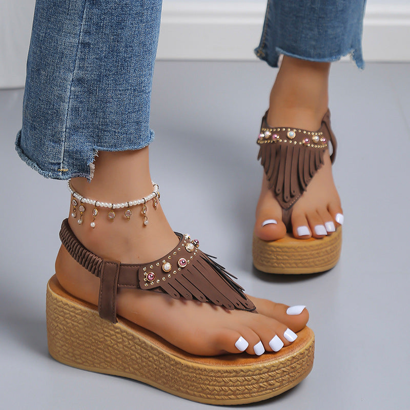 European And American Fashionable New Wedge Sandals