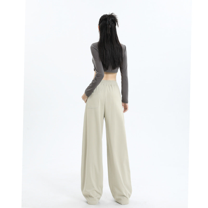 Waist Leisure Cargo Straight Wide Leg Track Sweatpants Jazz Dancing Pants