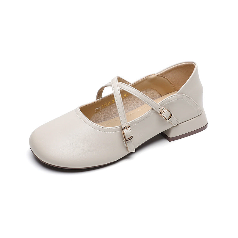 Women's Round Toe Soft Sole Platform Mary Jane Shoes
