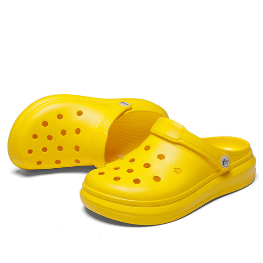 White Sandals Dual-use Non-slip Size 47 Soft Bottom Large Size Black Slippers