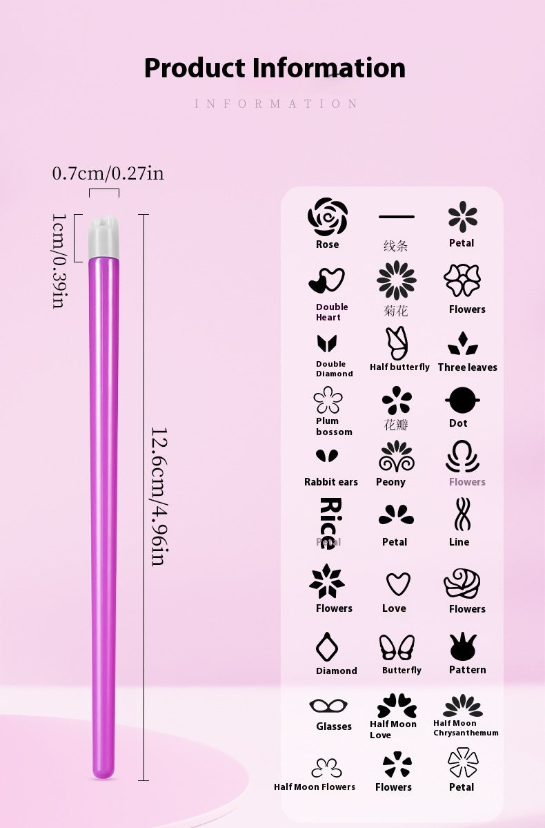 Nail Brush Nail Art Printing Pen DIY Silicone Stamp Pen Transfer Marker Pen