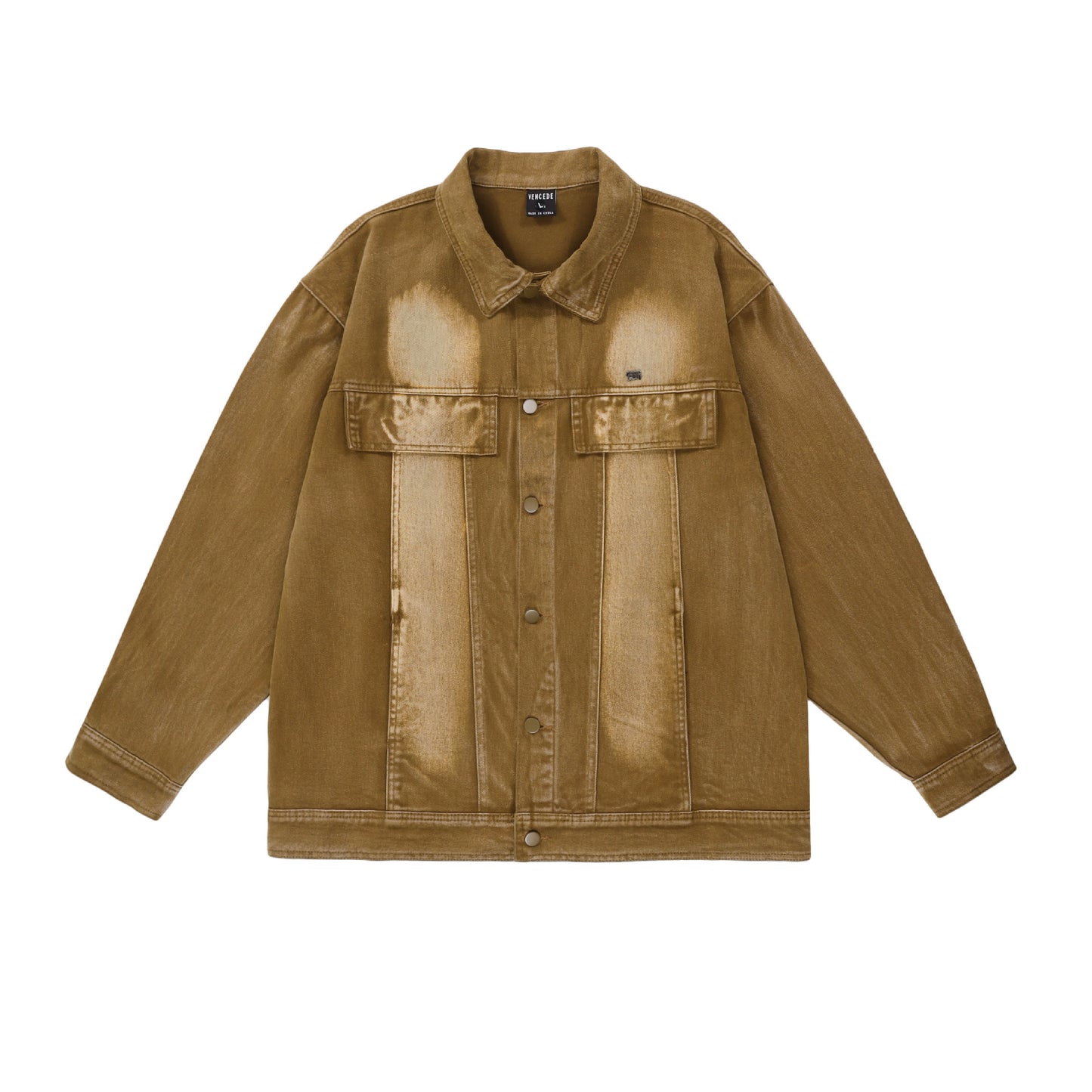 Leisure Washed And Worn Denim Jacket Coat