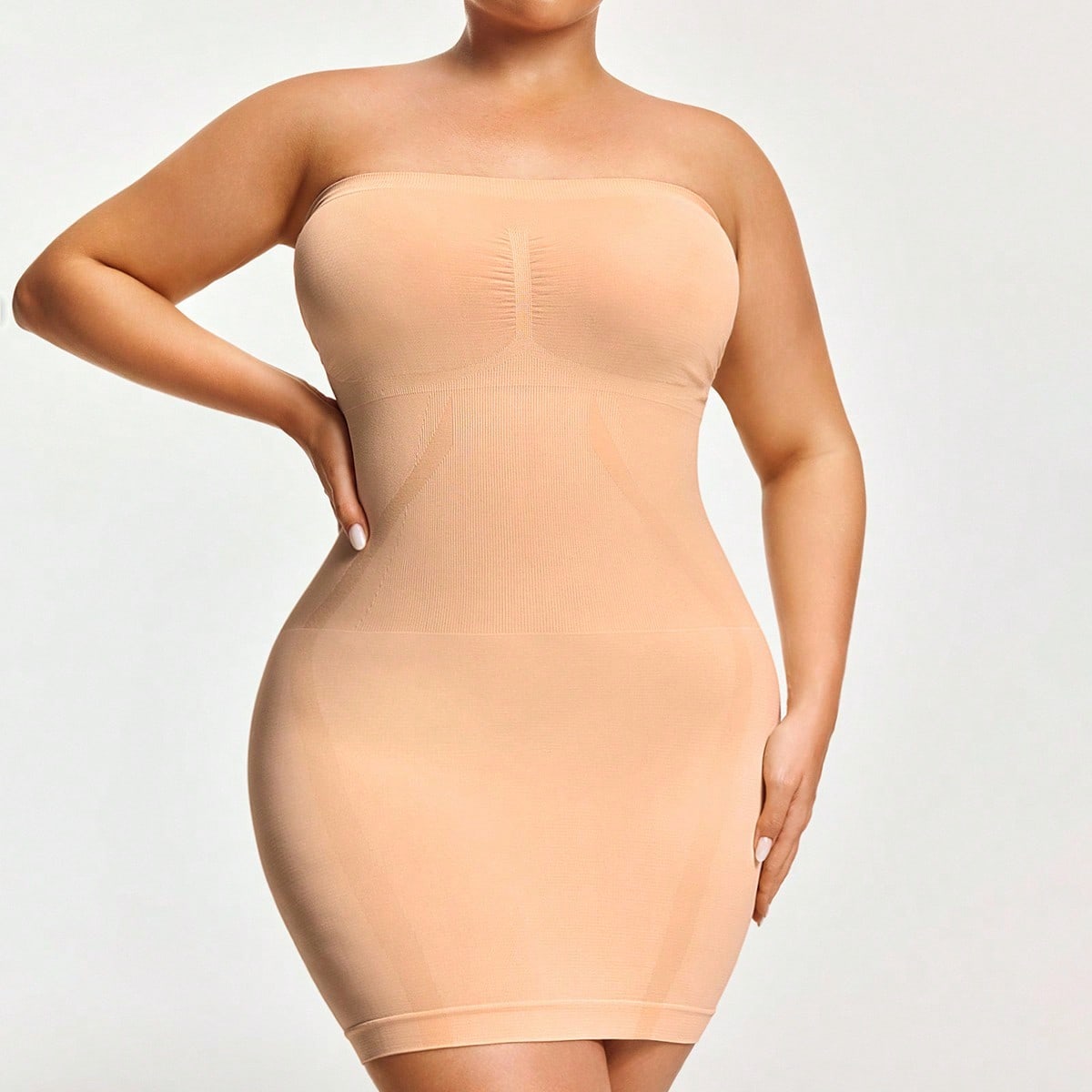 Women's Firm Control Strapless Shapewear Dress - Full Body Contour & Slimming