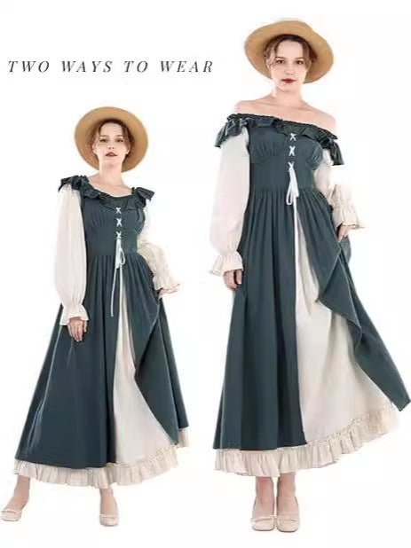 Long-sleeved Renaissance-style Fairy Dress